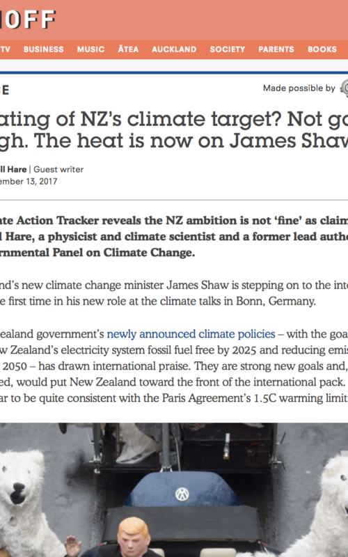 Our rating of NZ’s climate target? Not good enough. The heat is now on James Shaw