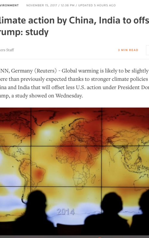 Climate action by China, India to offset Trump: study