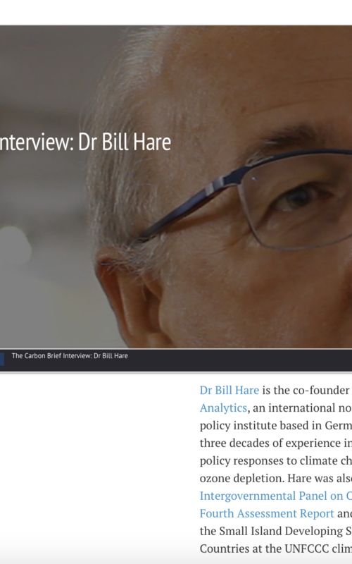 The Carbon Brief Interview: Dr Bill Hare