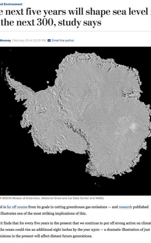 The next five years will shape sea level rise for the next 300, study says