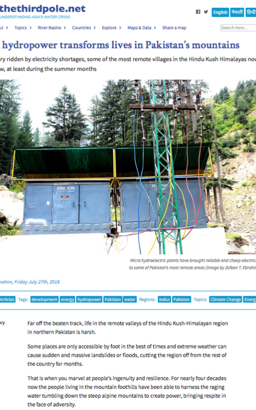 Small hydropower transforms lives in Pakistan’s mountains