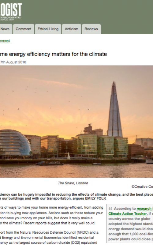 Why home energy efficiency matters for the climate