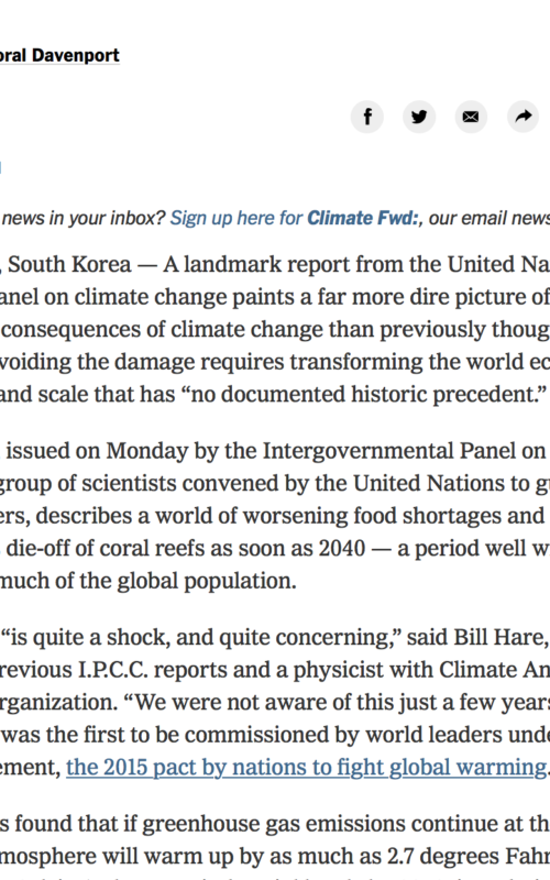 Major Climate Report Describes a Strong Risk of Crisis as Early as 2040
