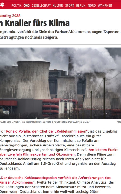 Kohleausstieg 2038: Kein Knaller fürs Klima