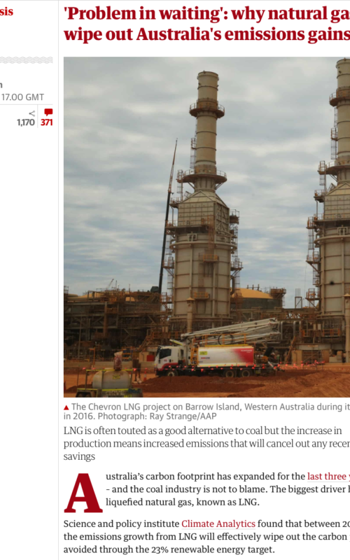 'Problem in waiting': why natural gas will wipe out Australia's emissions gains