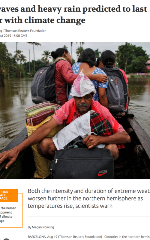 Heatwaves and heavy rain predicted to last longer with climate change