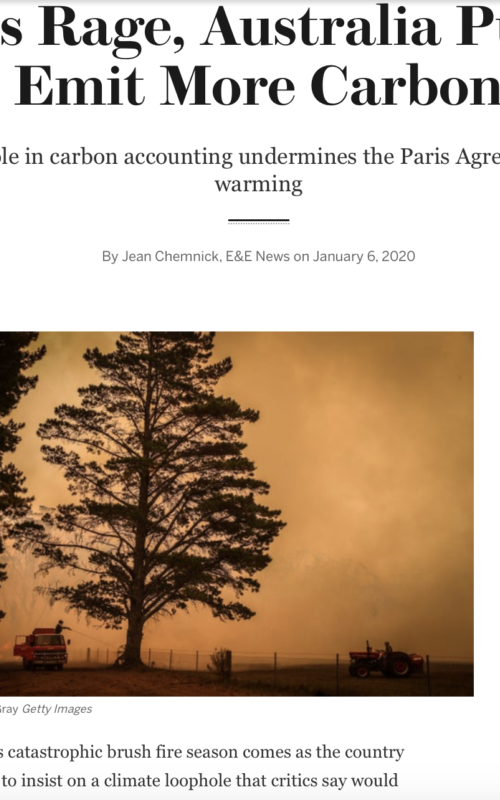 As Fires Rage, Australia Pushes to Emit More Carbon