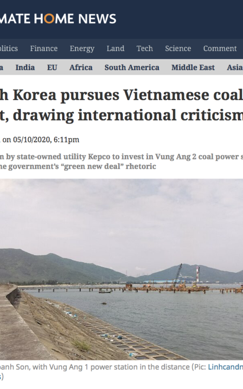 South Korea pursues Vietnamese coal plant, drawing international criticism