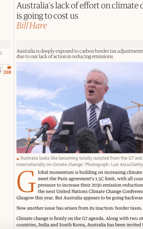 Australia's lack of effort on climate change is going to cost us