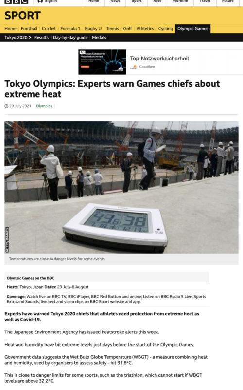 Tokyo Olympics: Experts warn Games chiefs about extreme heat