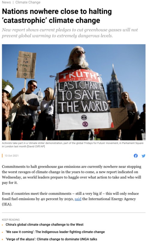 Nations nowhere close to halting ‘catastrophic’ climate change