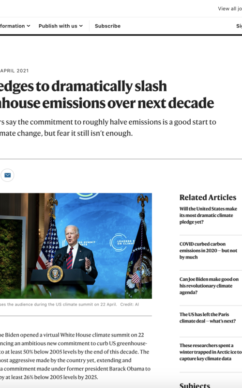 US pledges to dramatically slash greenhouse emissions over next decade