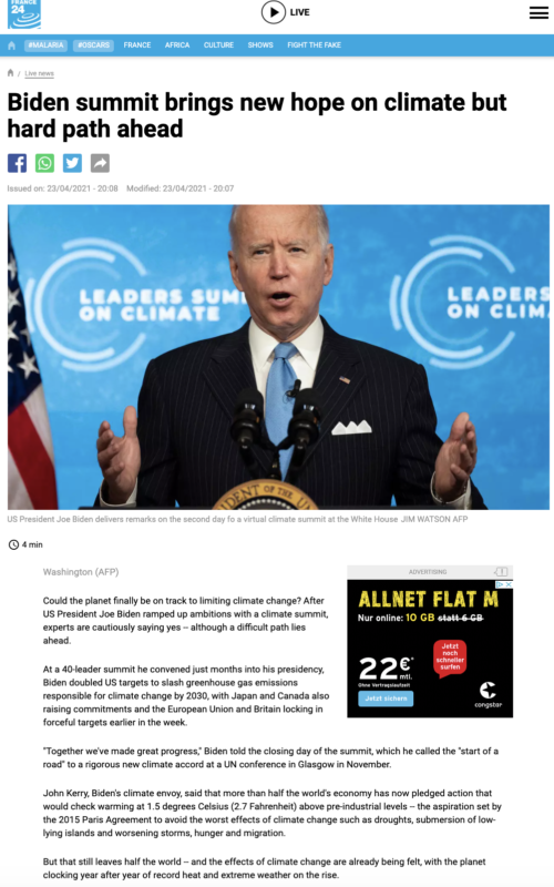 Biden summit brings new hope on climate but hard path ahead