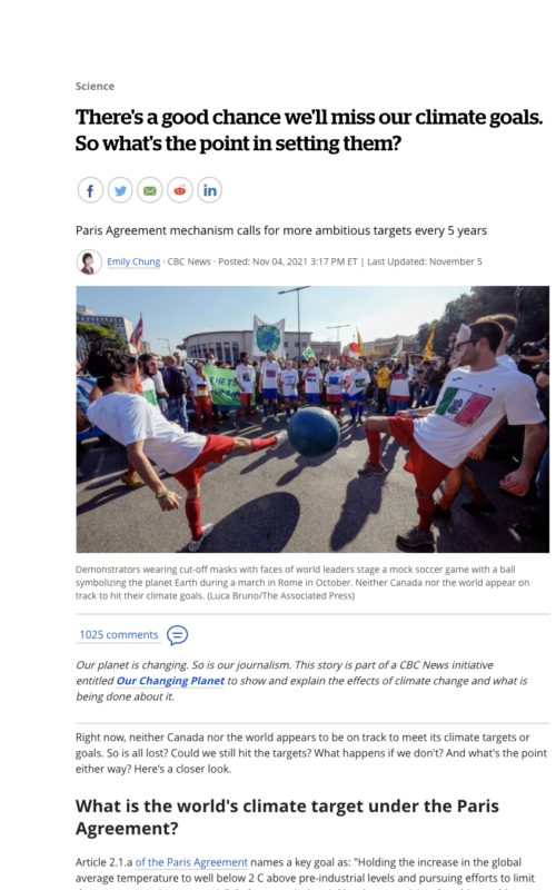 There's a good chance we'll miss our climate goals. So what's the point in setting them?