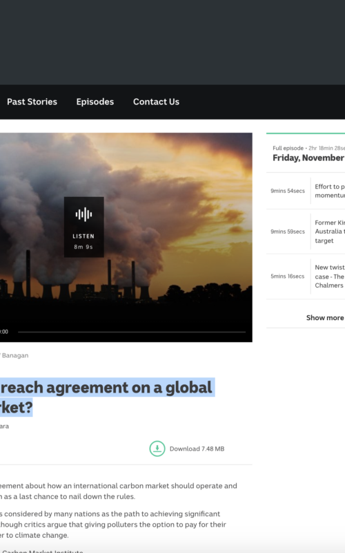 Will COP26 reach agreement on a global carbon market?