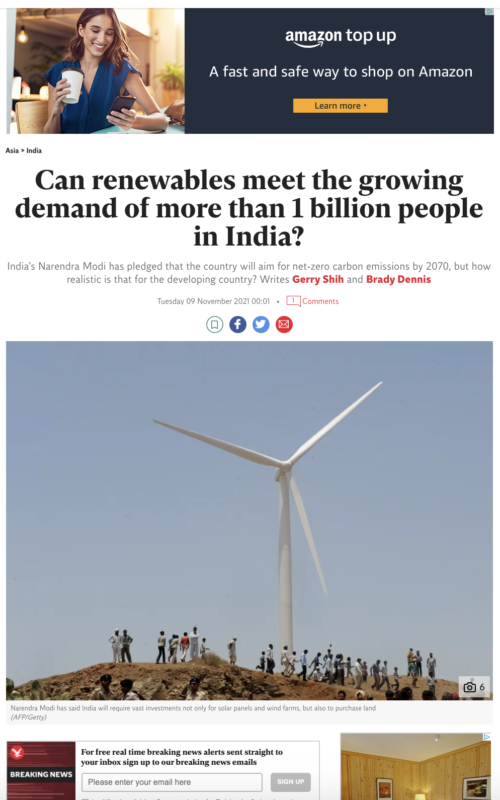 Can renewables meet the growing demand of more than 1 billion people in India?