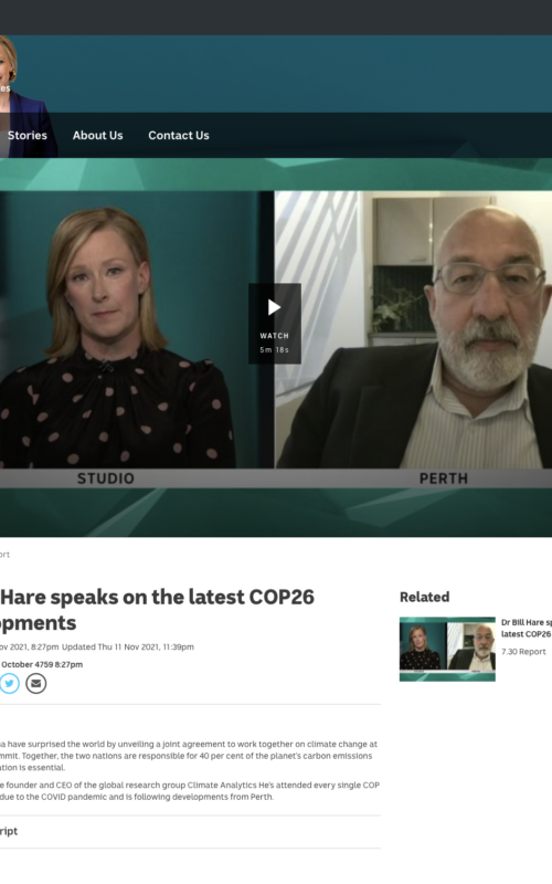Dr Bill Hare speaks on the latest COP26 developments