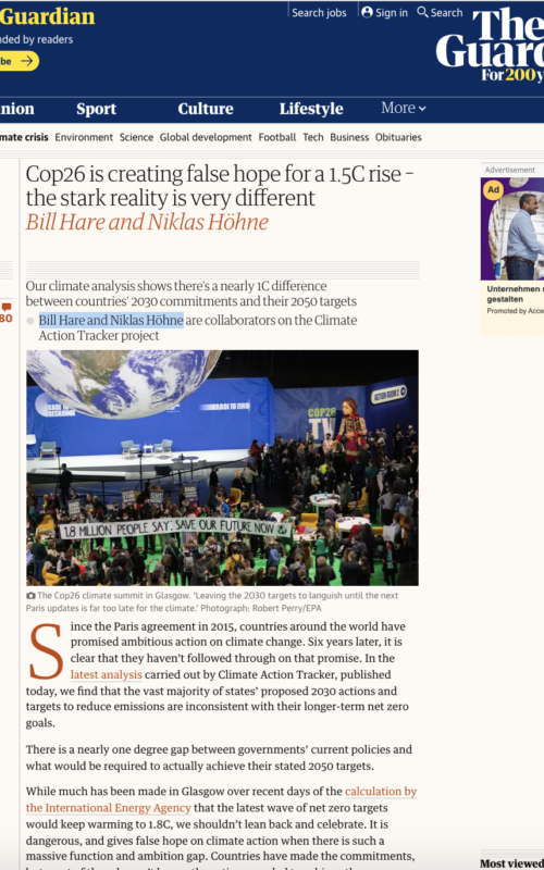 Cop26 is creating false hope for a 1.5C rise – the stark reality is very different