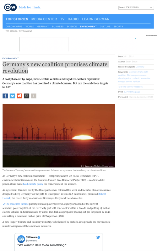 Germany's new coalition promises climate revolution