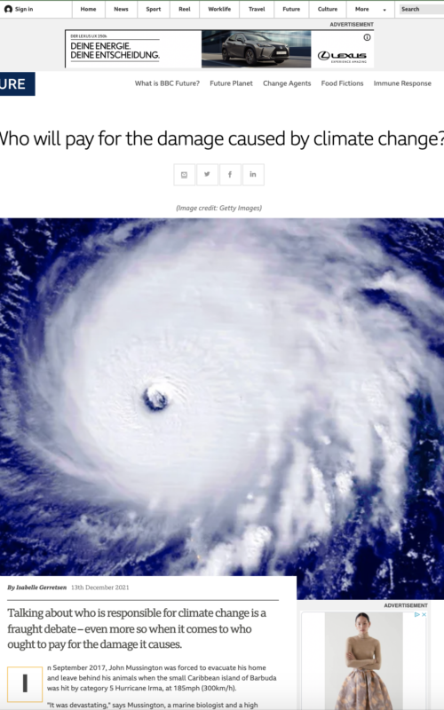 Who will pay for the damage caused by climate change?