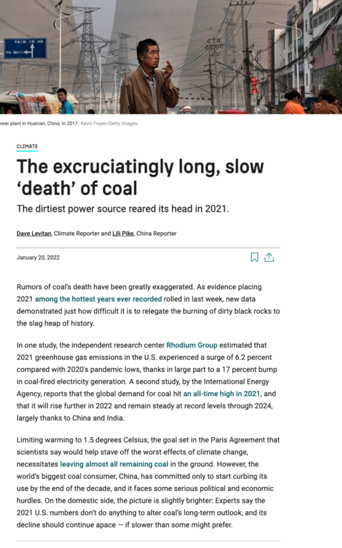 The excruciatingly long, slow 'death' of coal