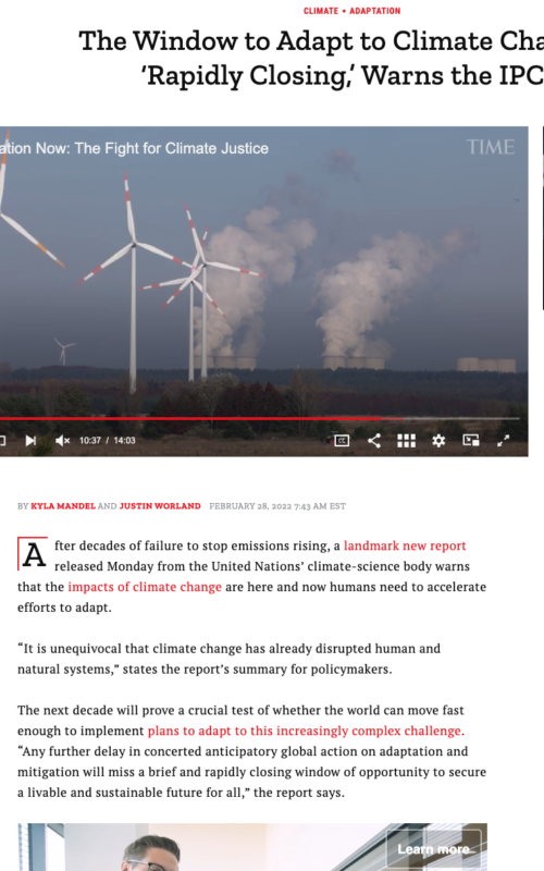 The window to adapt to climate change is ‘rapidly closing,’ warns the IPCC