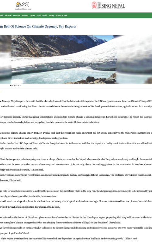 Heed alarm bell of science on climate urgency, say experts