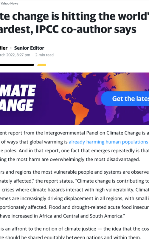 Climate change is hitting the world's poor the hardest, IPCC co-author says