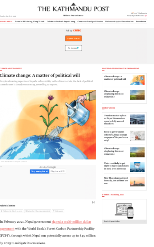 Climate change: A matter of political will