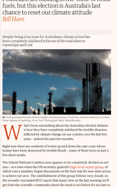 Politicians are basking in the 'thrill' of fossil fuels, but this election is Australia's last chance to reset our climate attitude