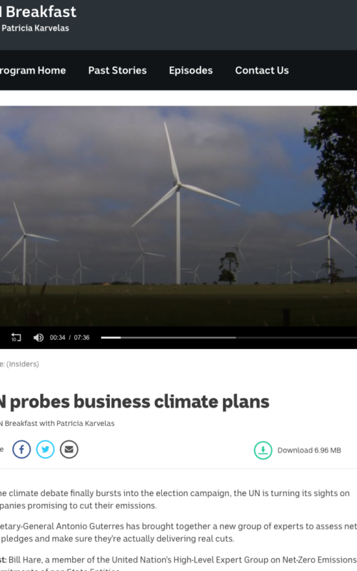 UN probes business climate plans