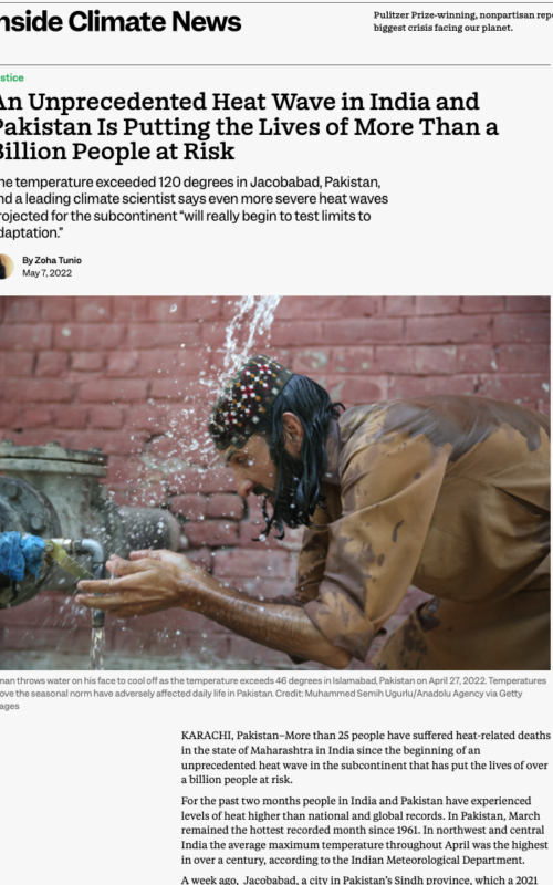 An Unprecedented Heat Wave in India and Pakistan Is Putting the Lives of More Than a Billion People at Risk