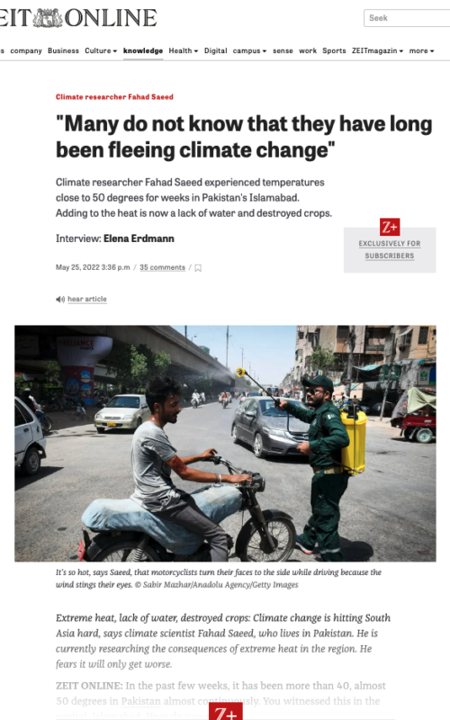 "Viele wissen nicht, dass sie längst vor dem Klimawandel fliehen"