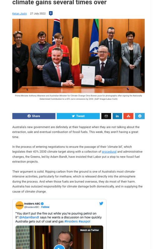 New coal and gas projects will erase Albo’s climate gains several times over