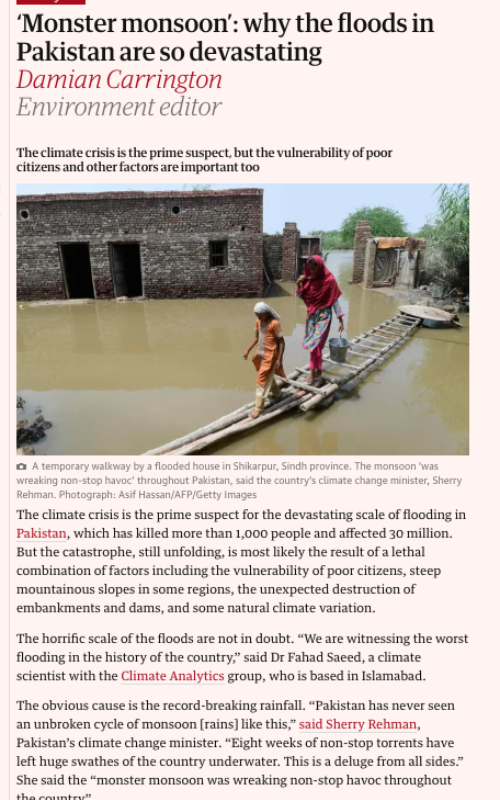 ‘Monster monsoon’: why the floods in Pakistan are so devastating