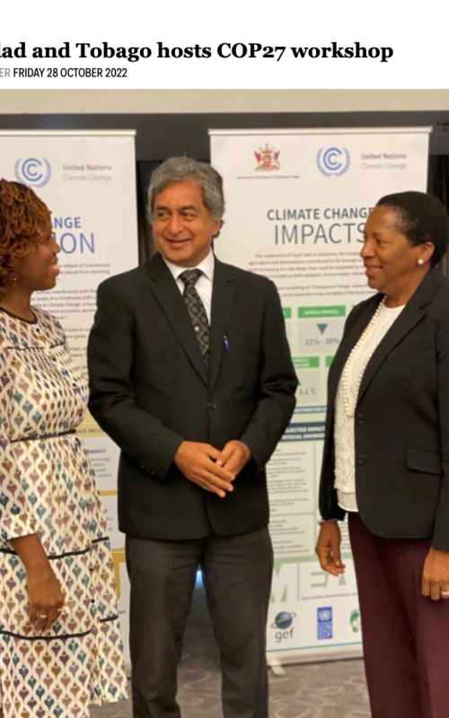Trinidad and Tobago hosts COP27 workshop