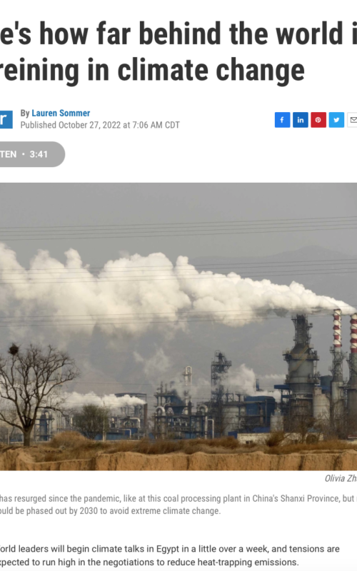 Here's how far behind the world is on reining in climate change