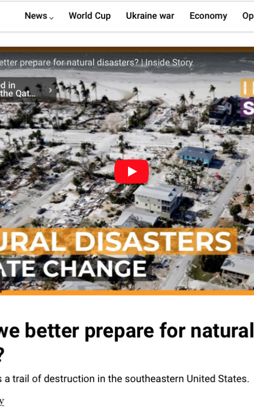 How can we better prepare for natural disasters?