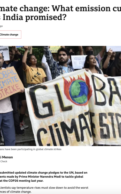 Climate change: What emission cuts has India promised?