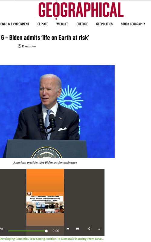COP27 day 6 – Biden admits ‘life on Earth at risk’