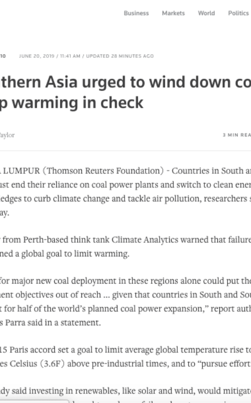 Southern Asia urged to wind down coal to keep warming in check