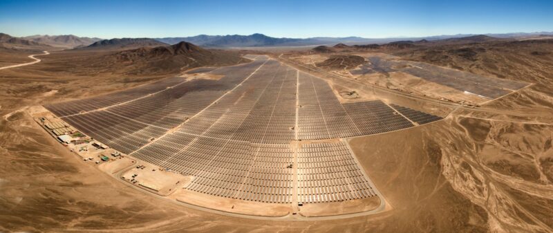 A view of the 146MW PV plant built in Atacama desert by EDF Group.