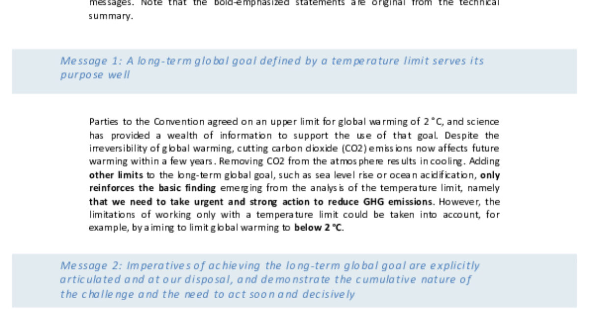 Climate Analytics | 10 key messages from the Structured Expert…