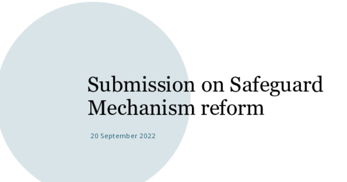 Climate Analytics | Submission to the Australian Government's review…