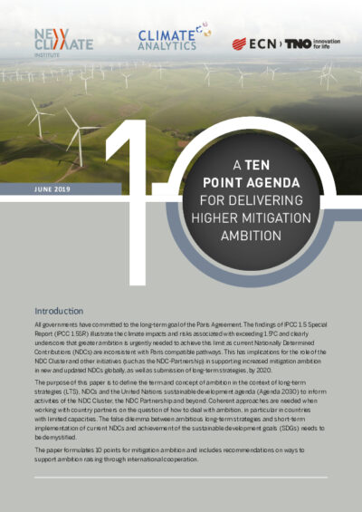 A ten point agenda for delivering higher mitigation ambition