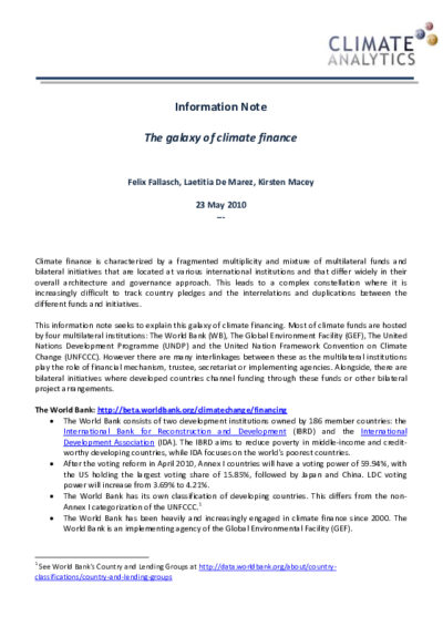 The galaxy of climate finance