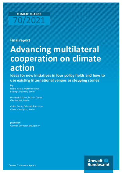 Advancing multilateral cooperation on climate action