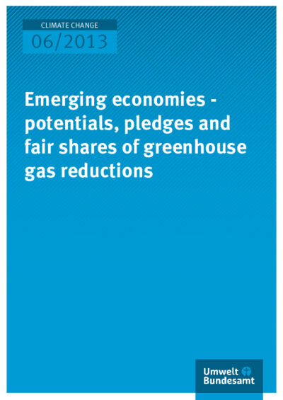 Emerging economies – potentials, pledges and fair shares of greenhouse gas reduction
