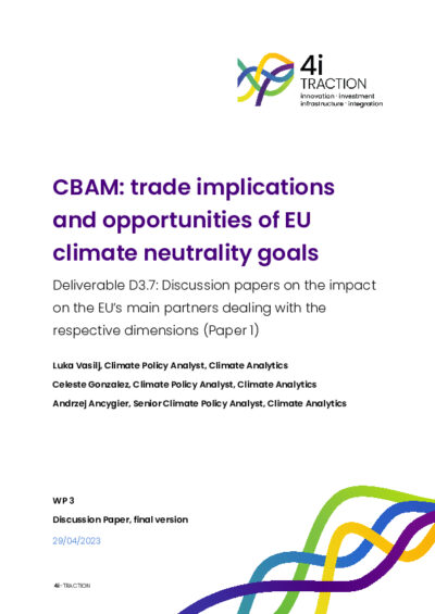 CBAM: trade implications and opportunities of EU climate neutrality goals