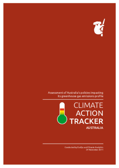 Assessment of Australia‘s policies impacting its greenhouse gas emissions profile